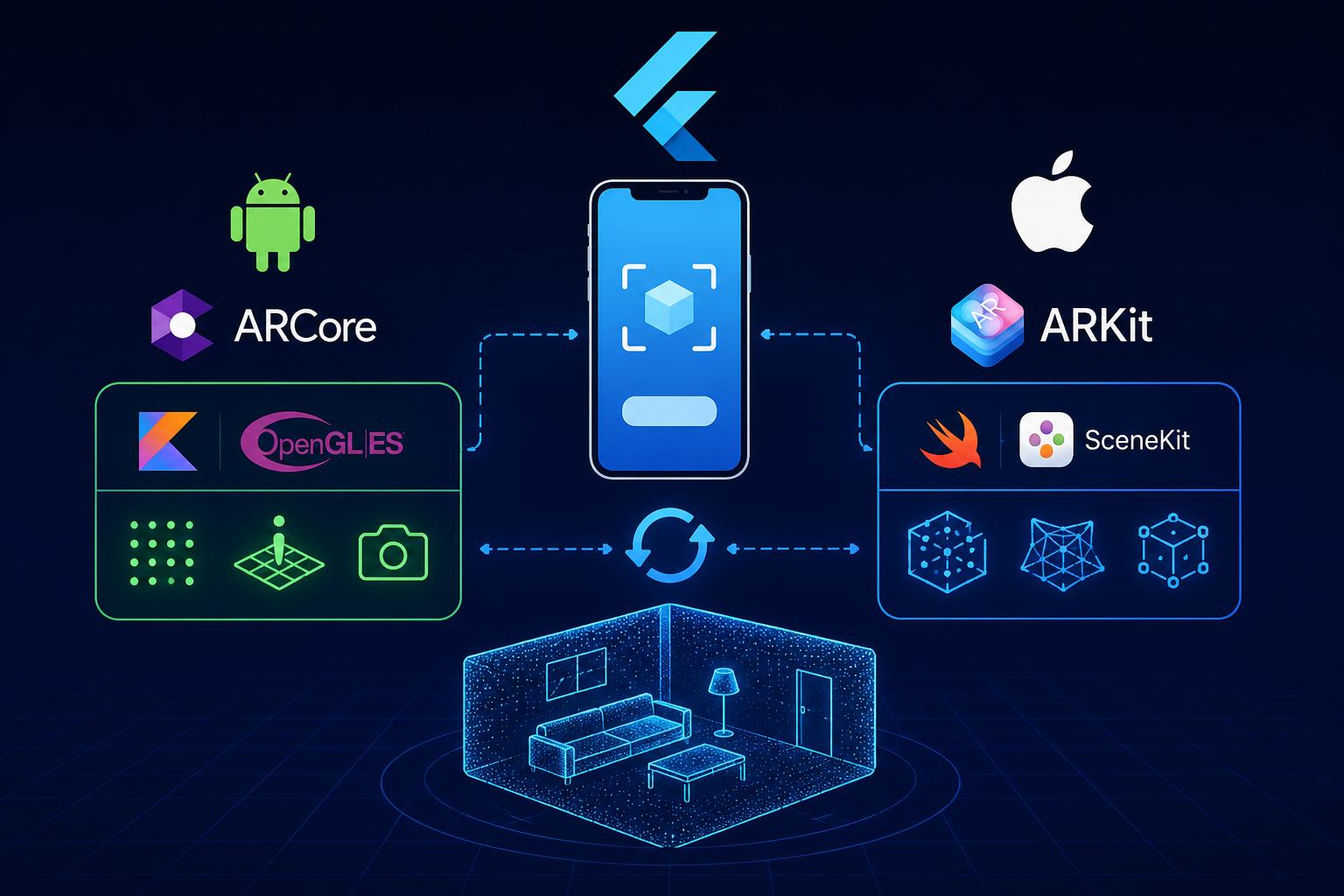Building a High-Performance 3D AR Model  in Flutter Using Native ARCore & ARKit