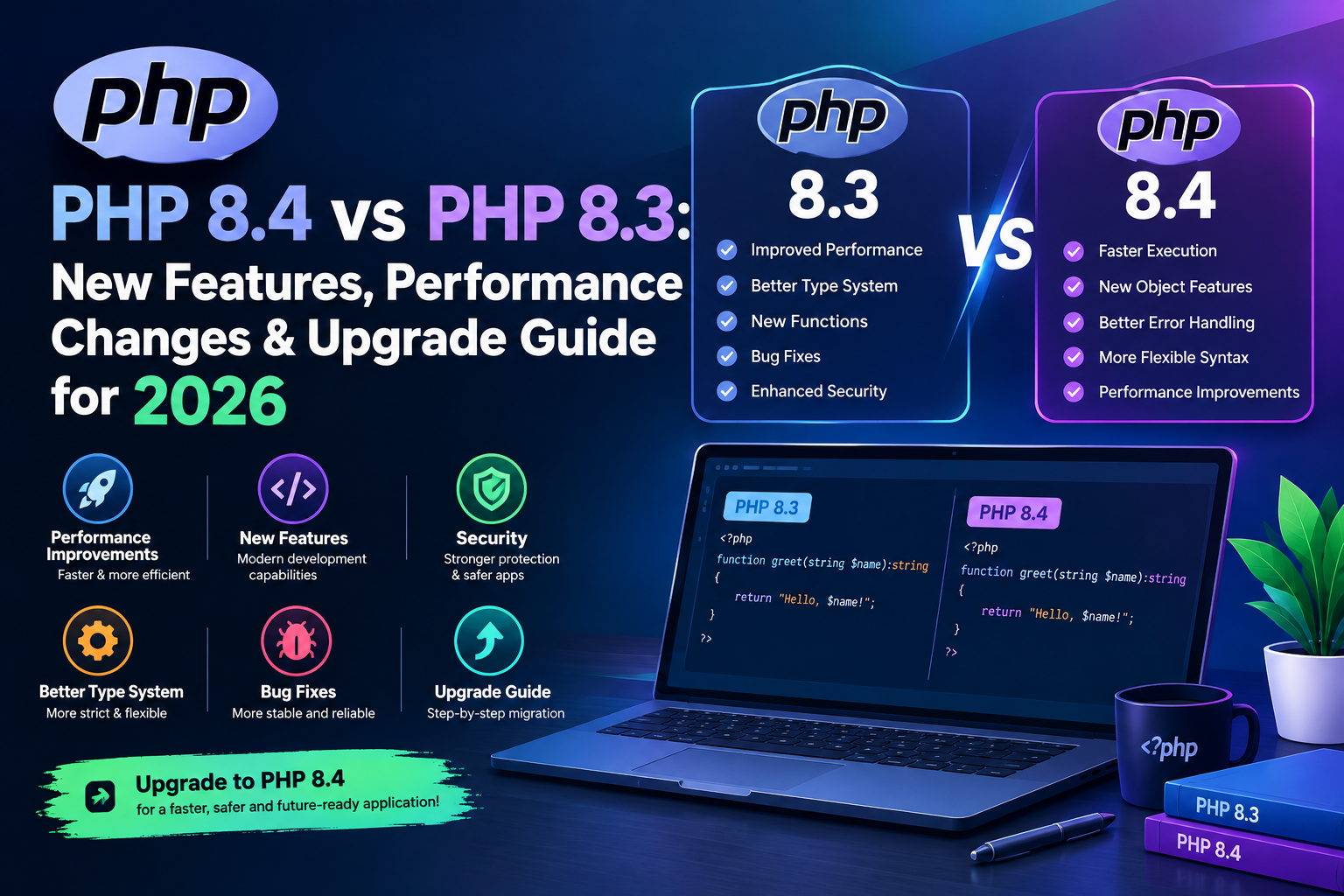 PHP 8.4 vs PHP 8.3: New Features, Performance Changes & Upgrade Guide for 2026