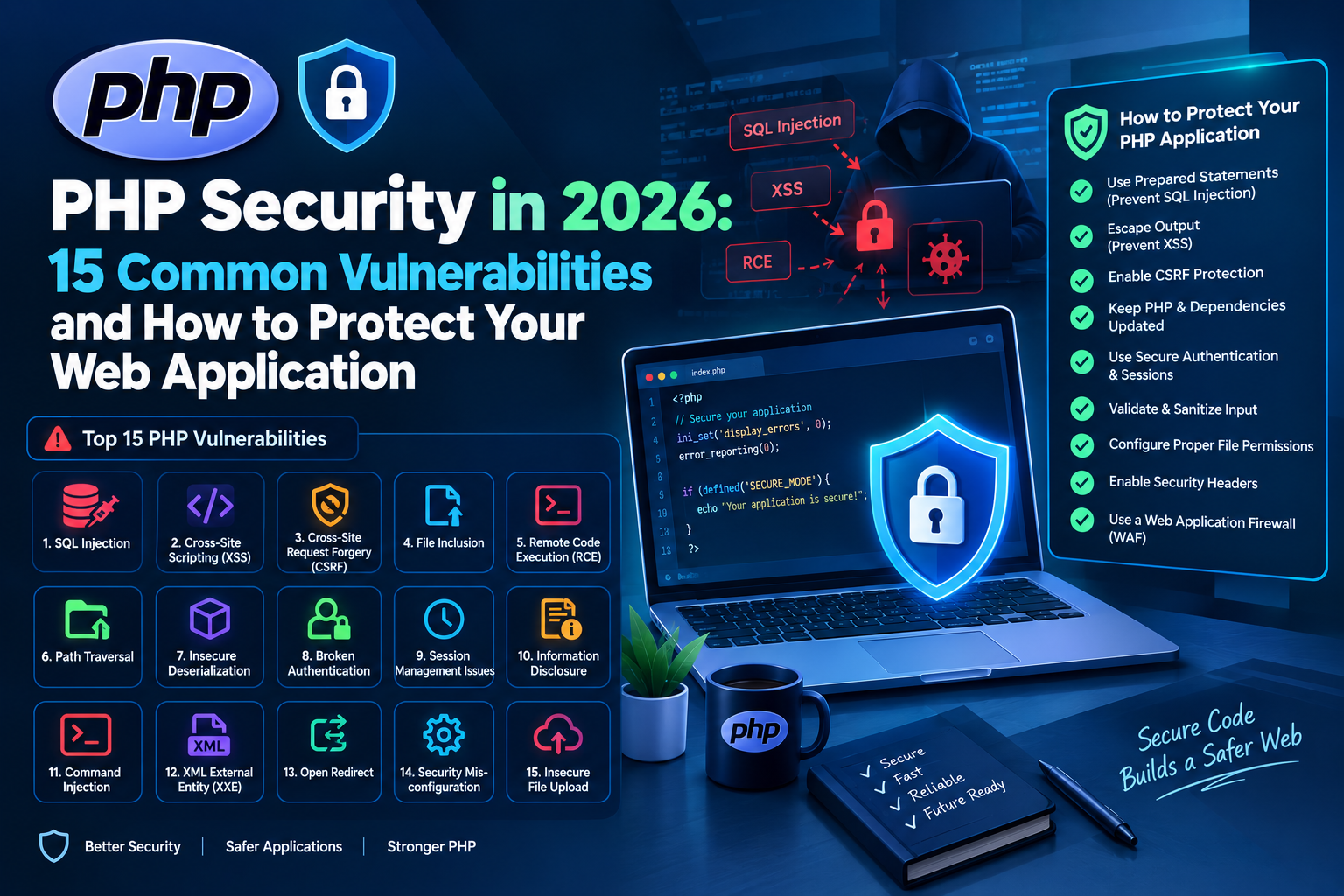 PHP Security in 2026: 15 Common Vulnerabilities and How to Protect Your Web Application