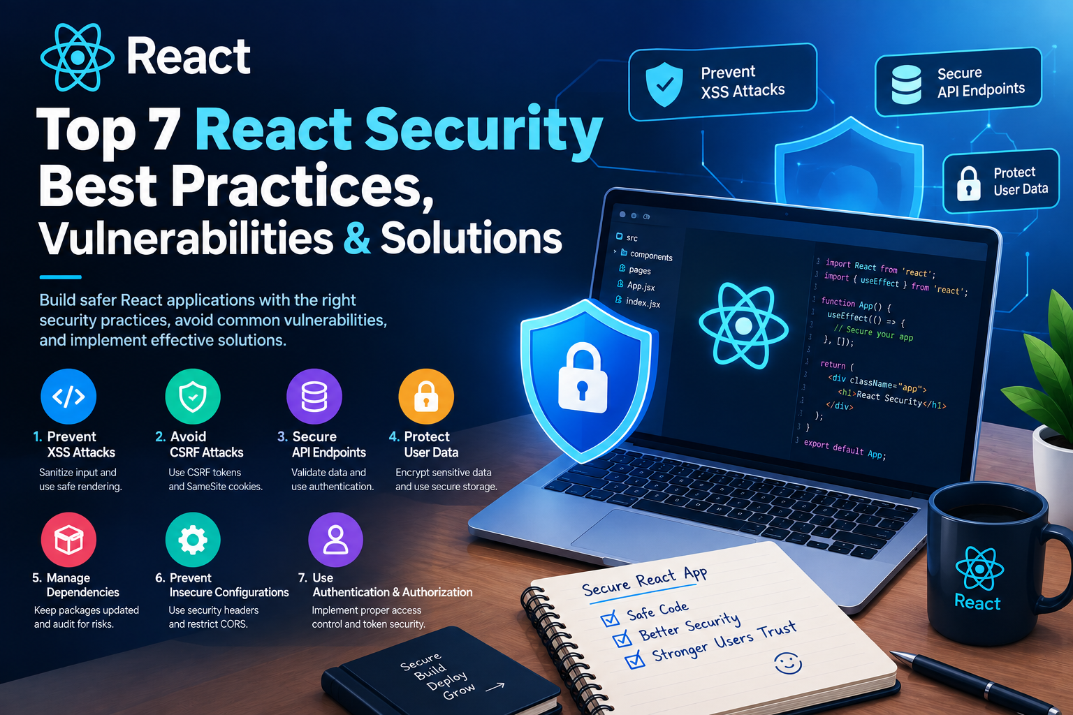 Top 7 React Security Best Practices, Vulnerabilities & Solutions
